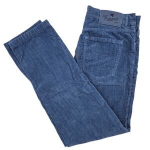 Marco Pescarolo Nerano M Corduroy Pants IT 50 US 34 Blue Italian Luxury Napoli